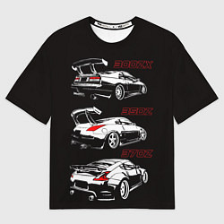 Футболка оверсайз мужская NISSAN 300 ZX 350Z 370Z JDM STYLE, цвет: 3D-принт