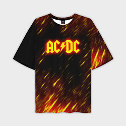 Мужская футболка оверсайз ACDC Neon