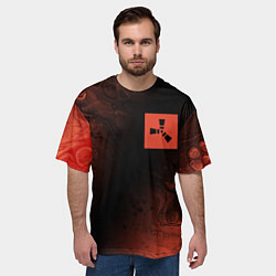 Футболка оверсайз мужская РАСТ Разводы, цвет: 3D-принт — фото 2