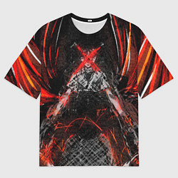 Футболка оверсайз мужская Синдзи в роботе Евангелион ГЛИЧ, цвет: 3D-принт