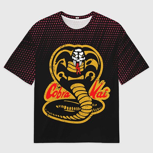 Мужская футболка оверсайз Кобра кай с узором / 3D-принт – фото 1
