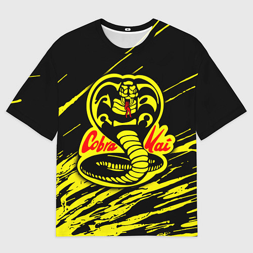 Мужская футболка оверсайз Кобра Кай логотип / 3D-принт – фото 1