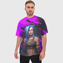 Футболка оверсайз мужская League Of Legends Arcane ДЖИНКС МИЛАШКА, цвет: 3D-принт — фото 2