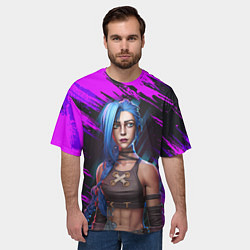 Футболка оверсайз мужская League Of Legends Arcane ДЖИНКС МИЛАШКА, цвет: 3D-принт — фото 2