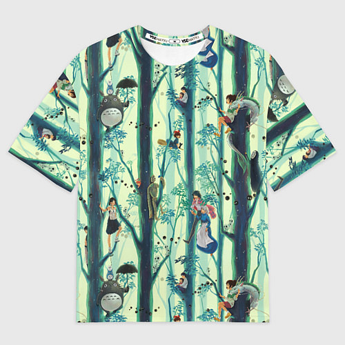 Мужская футболка оверсайз Ghibli All / 3D-принт – фото 1