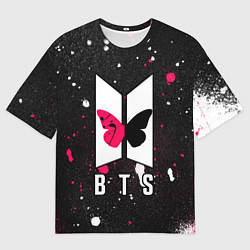 Мужская футболка оверсайз BTS Бабочка