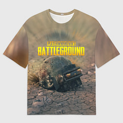 Мужская футболка оверсайз PUBG HEAD 3 lvl