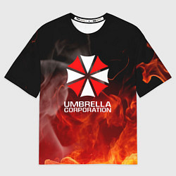 Футболка оверсайз мужская Umbrella Corporation пламя, цвет: 3D-принт