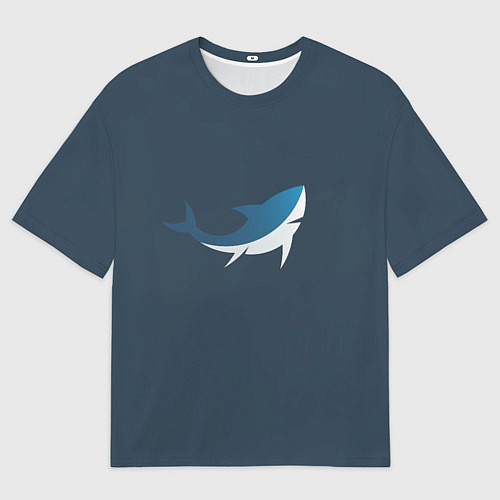 Мужская футболка оверсайз Мегалодон в Океане / 3D-принт – фото 1