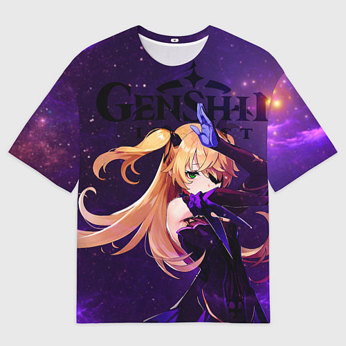 Мужская футболка оверсайз Fischl Фишль / 3D-принт – фото 1