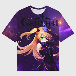 Футболка оверсайз мужская Fischl Фишль, цвет: 3D-принт