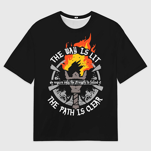 Мужская футболка оверсайз Darkest Dungeon - the way is lit / 3D-принт – фото 1