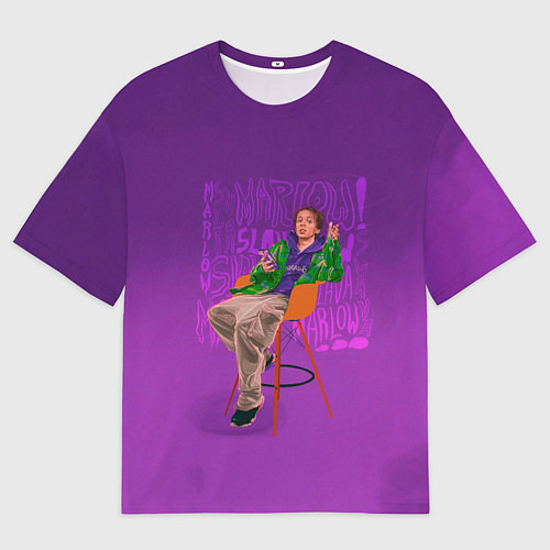 Мужская футболка оверсайз Сидящий Слава / 3D-принт – фото 1