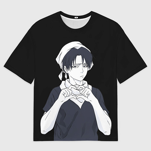 Мужская футболка оверсайз Леви Любит тебя Атака титанов / 3D-принт – фото 1