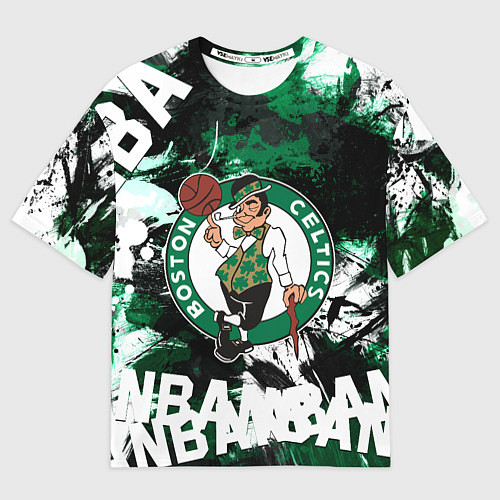 Мужская футболка оверсайз Бостон Селтикс , Boston Celtics / 3D-принт – фото 1