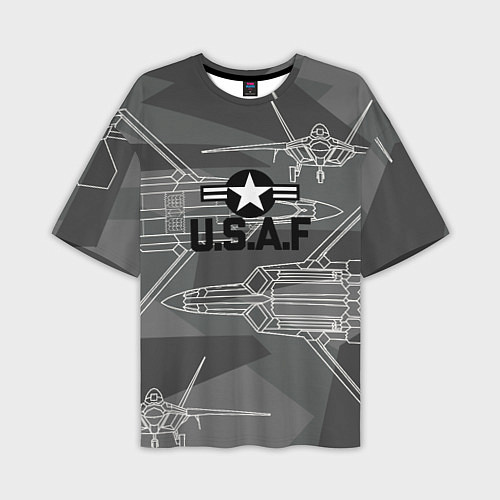 Мужская футболка оверсайз U S Air force / 3D-принт – фото 1