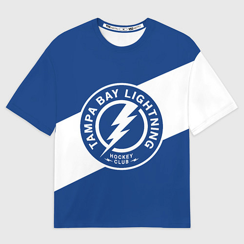Мужская футболка оверсайз Тампа-Бэй Лайтнинг , Tampa Bay Lightning / 3D-принт – фото 1
