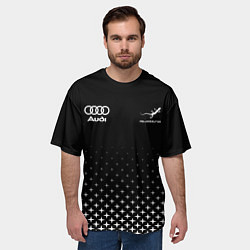 Футболка оверсайз мужская Audi, Ауди, Звезды, цвет: 3D-принт — фото 2