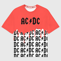 Футболка оверсайз мужская Ac dc rock, цвет: 3D-принт