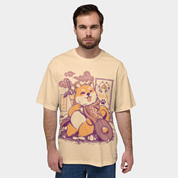 Футболка оверсайз мужская Стиба Ину Линк, цвет: 3D-принт — фото 2