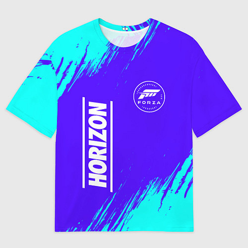 Мужская футболка оверсайз FORZA HORIZON Краски / 3D-принт – фото 1