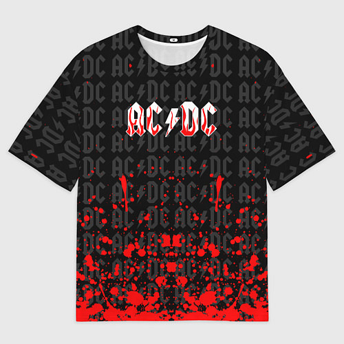 Мужская футболка оверсайз Acdc Паттерн / 3D-принт – фото 1