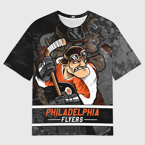 Мужская футболка оверсайз Филадельфия Флайерз, Philadelphia Flyers / 3D-принт – фото 1