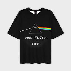 Мужская футболка оверсайз PINK FLOYD TIME ПИНК ФЛОЙД ЛОГОТИП