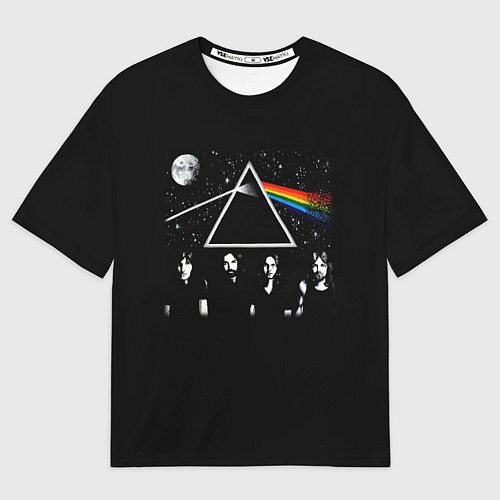 Мужская футболка оверсайз PINK FLOYD LOGO ПИНК ФЛОЙД НЕБО / 3D-принт – фото 1