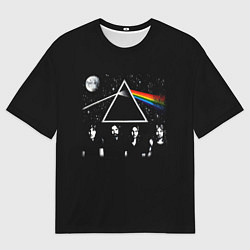 Мужская футболка оверсайз PINK FLOYD LOGO ПИНК ФЛОЙД НЕБО