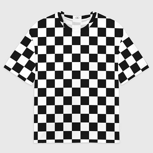 Мужская футболка оверсайз Chess Squares Cubes / 3D-принт – фото 1