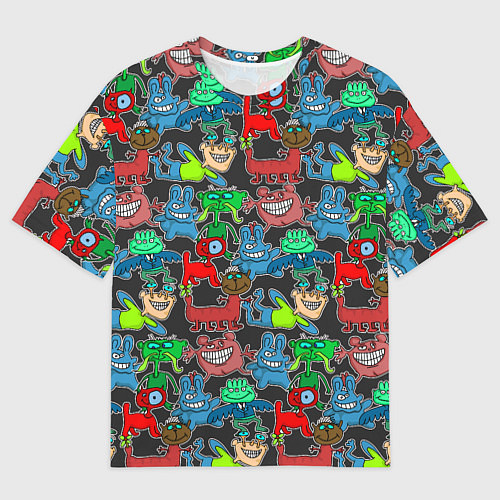 Мужская футболка оверсайз Мы чудики! / 3D-принт – фото 1