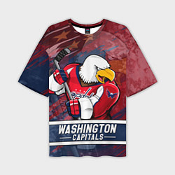 Мужская футболка оверсайз Вашингтон Кэпиталз Washington Capitals