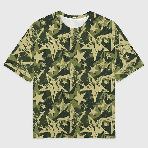 Мужская футболка оверсайз Star camouflage / 3D-принт – фото 1