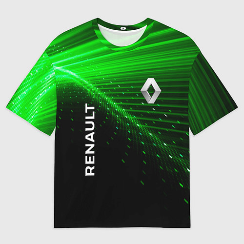 Мужская футболка оверсайз Renault green / 3D-принт – фото 1