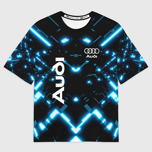 Мужская футболка оверсайз Audi Neon / 3D-принт – фото 1