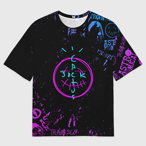 Мужская футболка оверсайз Fortnite x Travis Scott / 3D-принт – фото 1