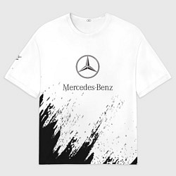 Мужская футболка оверсайз Mercedes-Benz - White texture