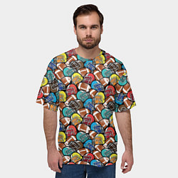 Футболка оверсайз мужская Американский Футбол American Football, цвет: 3D-принт — фото 2