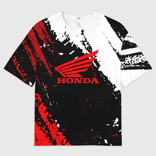 Мужская футболка оверсайз Honda Logo Auto / 3D-принт – фото 1
