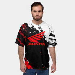 Футболка оверсайз мужская Honda Logo Auto, цвет: 3D-принт — фото 2