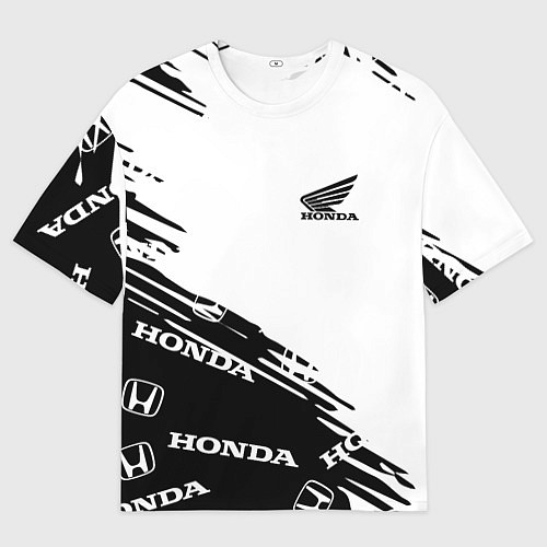 Мужская футболка оверсайз Honda sport pattern / 3D-принт – фото 1