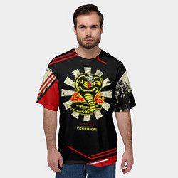 Футболка оверсайз мужская Кобра Кай Сериал Нетфликс Гранж, цвет: 3D-принт — фото 2
