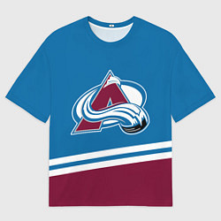 Футболка оверсайз мужская Colorado Avalanche, Колорадо Эвеланш, цвет: 3D-принт