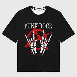 Мужская футболка оверсайз Punk Rock Панки Хой