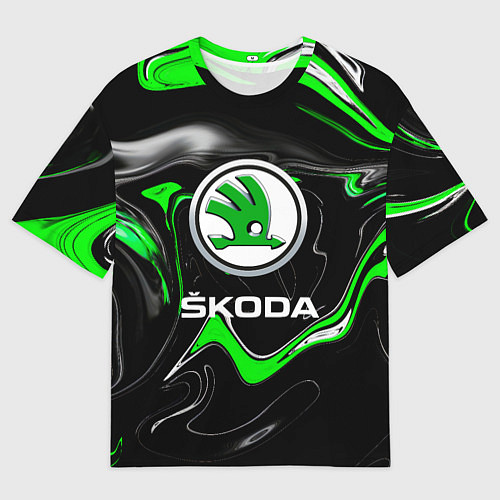 Мужская футболка оверсайз Skoda: Auto Logo / 3D-принт – фото 1