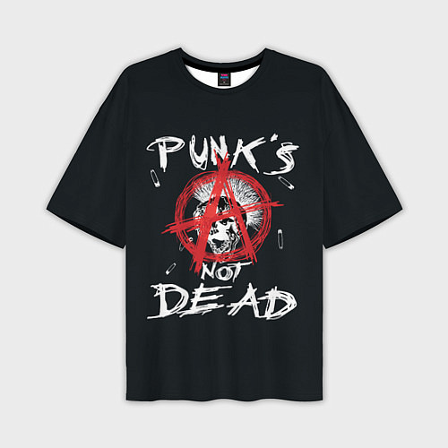 Мужская футболка оверсайз Punks Not Dead Анархия / 3D-принт – фото 1
