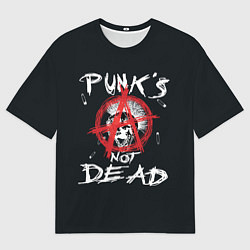 Мужская футболка оверсайз Punks Not Dead Анархия