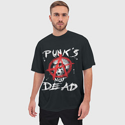 Футболка оверсайз мужская Punks Not Dead Анархия, цвет: 3D-принт — фото 2