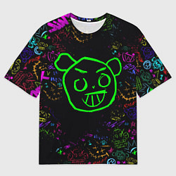 Футболка оверсайз мужская League Of Legends граффити неон, цвет: 3D-принт